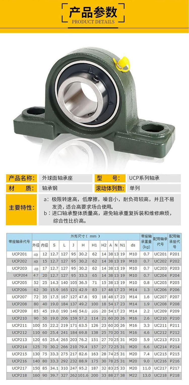工廠銷售產立式軸承座p214外球面帶座軸承ucp214農機軸承現貨批發